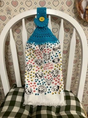 NWOT Cute Handmade Crochet Dog 🐶 Towel